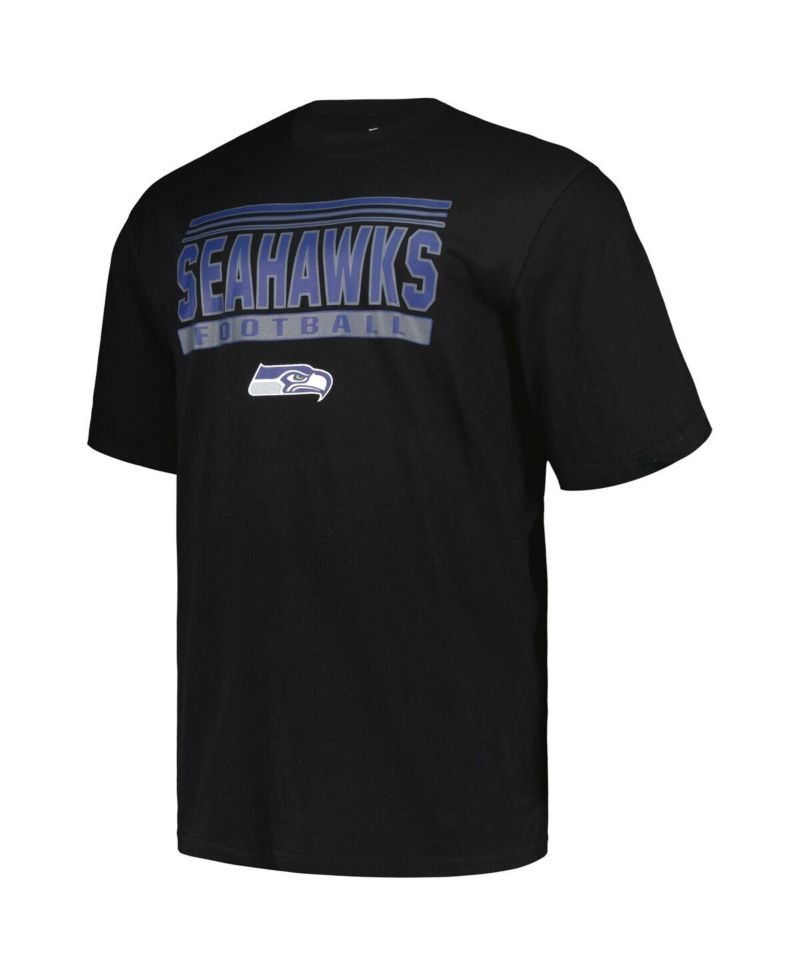 Men's Black Seattle Seahawks Big & Tall Pop T-Shirt