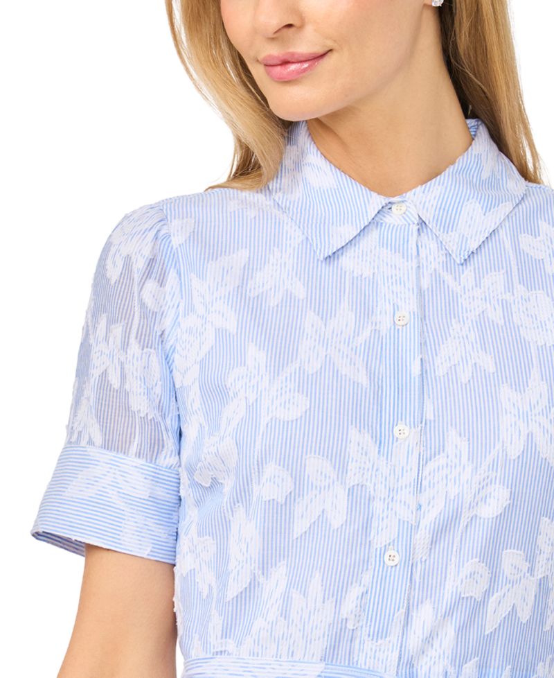 Women's Tie-Waist Mini Shirt Dress