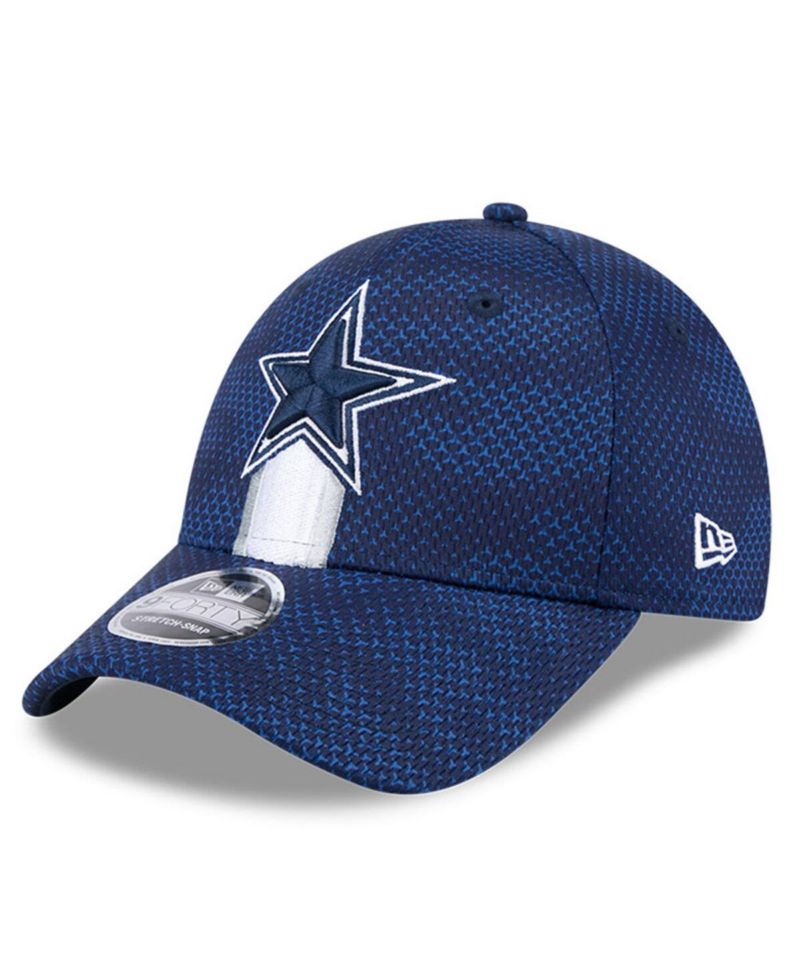 Men's Navy Dallas Cowboys 2024 Sideline 9FORTY Stretch-Snap Hat