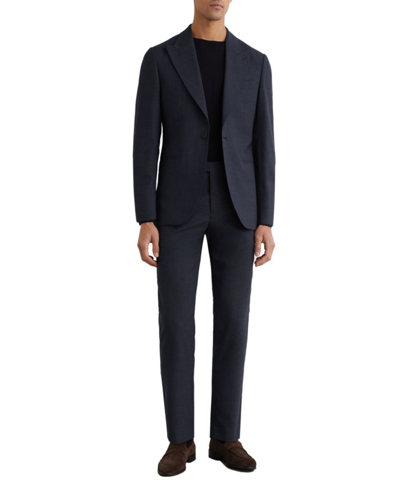 Men's Fiber Wool Textured Tailored-Fit Pants