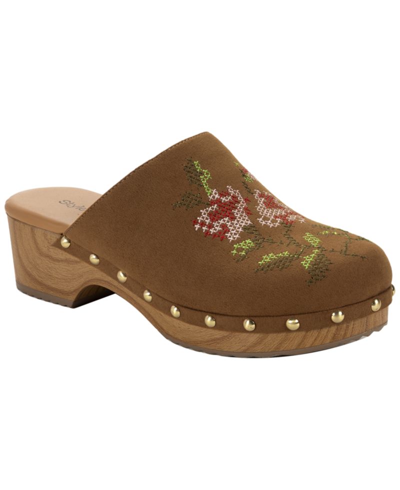 Women's Dakotaa Studded Block Heel Clogs