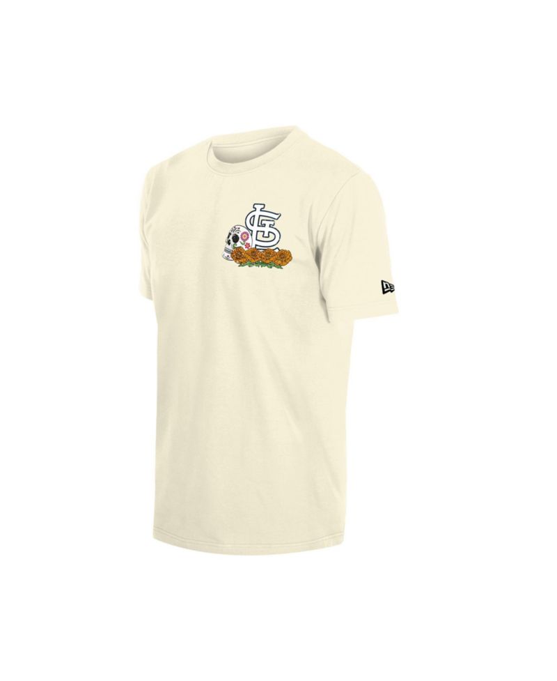 Men's Natural St. Louis Cardinals Dia de los Muertos Sugar Skull T-Shirt