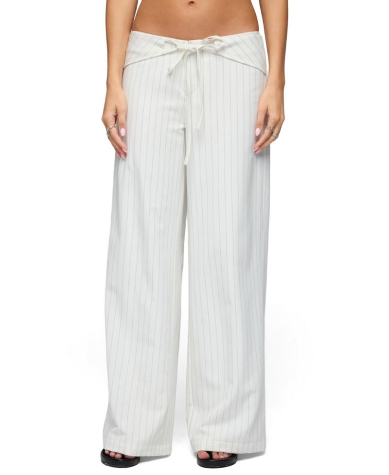 Women's Parker Pinstripe Tie Belt Pants