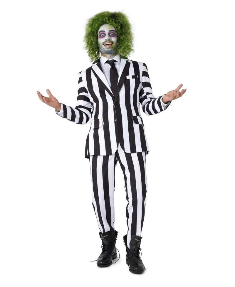 Men's Official Beetlejuice Costume - Red Groom Outfit - Halloween Costume