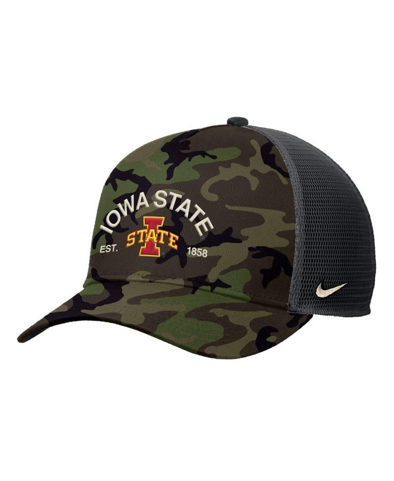 Men's Camo Iowa State Cyclones 2025 Military Appreciation Rise Adjustable Trucker Hat