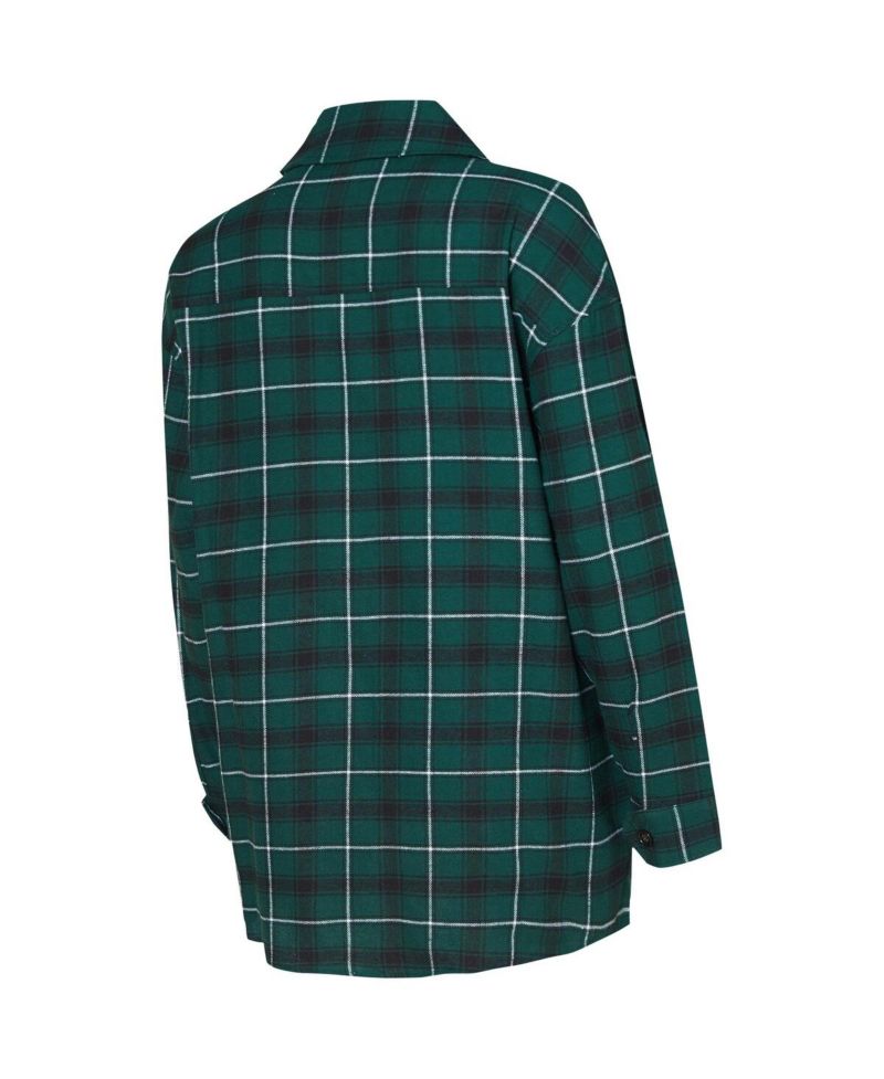 Women's Hunter Green, Black Boston Celtics Boyfriend Button-Up Nightshirt