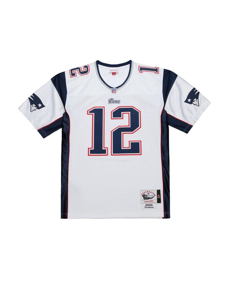 Men's Tom Brady White New England Patriots 2000 Authentic Jersey
