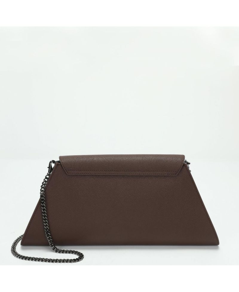 Women's Saffiano Leather Envelope Clutch Purse Crossbody Shoulder Evening Bag Elegant Handbag with Chain Strap