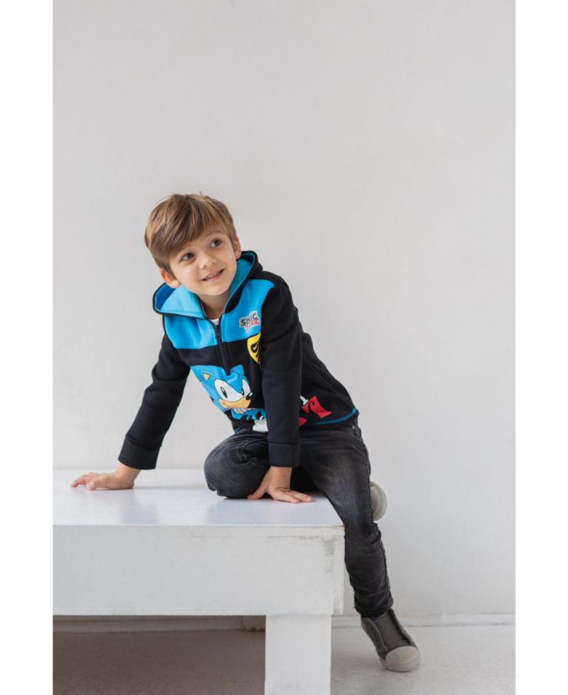 Toddler Boys Sonic the Hedgehog Fleece Half Zip Hoodie to