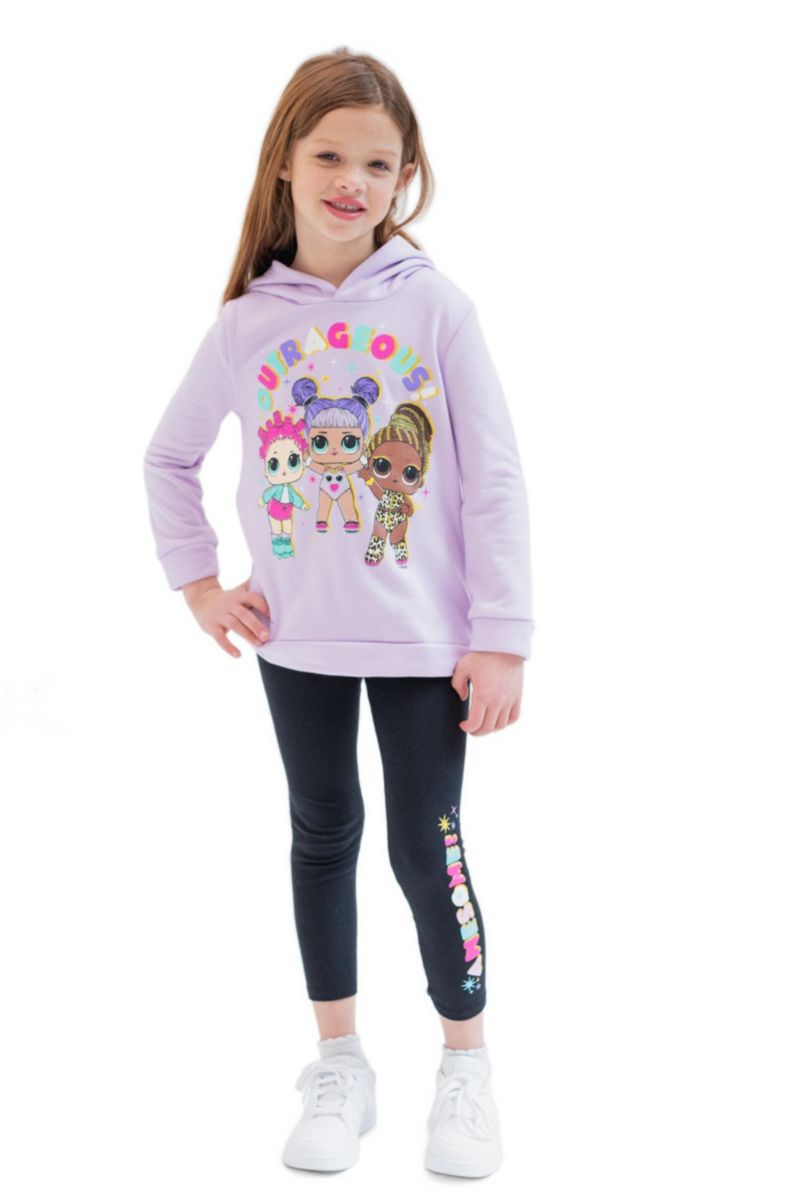 Girls' Fleece 2-Piece Hoodie and Leggings Set