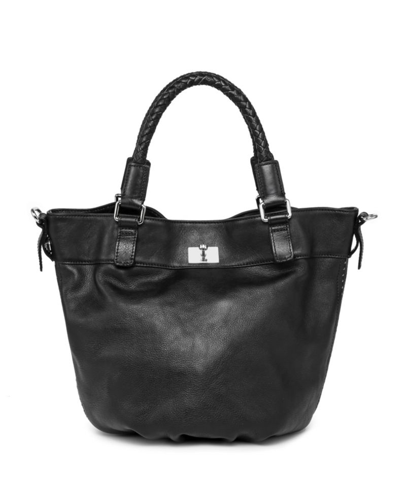 Pumpkin Small Leather Crossbody Bucket Bag