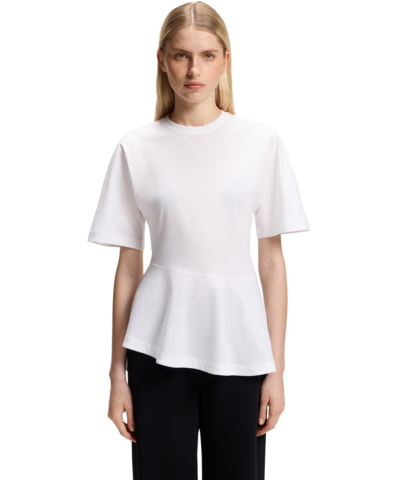BOSS by Women's Asymmetric Peplum T-Shirt