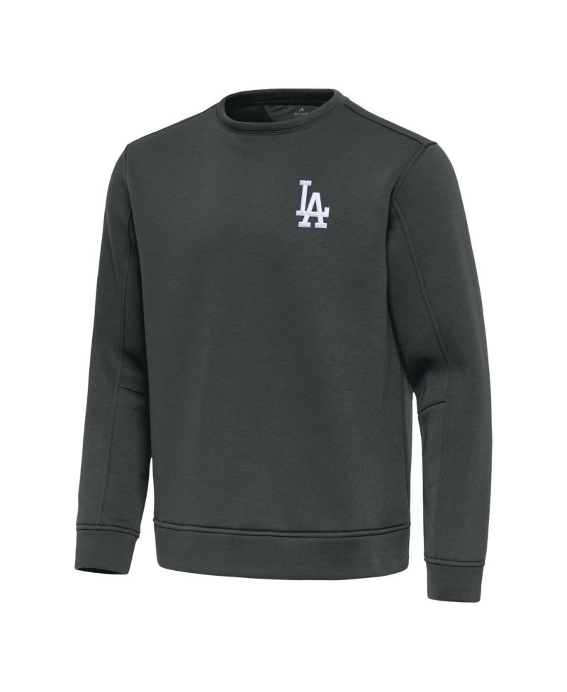 Men's Pewter Los Angeles Dodgers Relevant Lightweight Pullover Sweatshirt