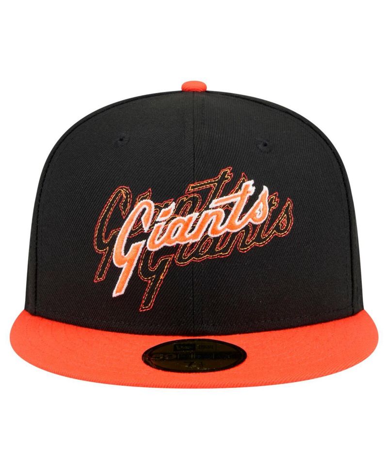 Men's Black San Francisco Giants Shadow Stitch 59FIFTY Fitted Hat