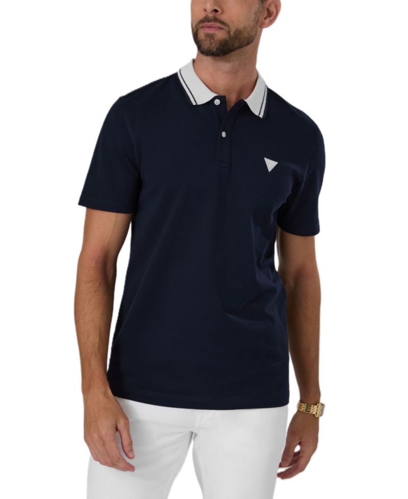 Men's Stretch Pique Slim-Fit Polo Shirt