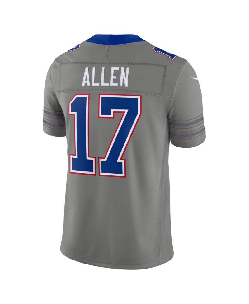 Men's Josh Allen Gray Buffalo Bills Nickel City Vapor F.U.S.E. Stitched Limited Jersey