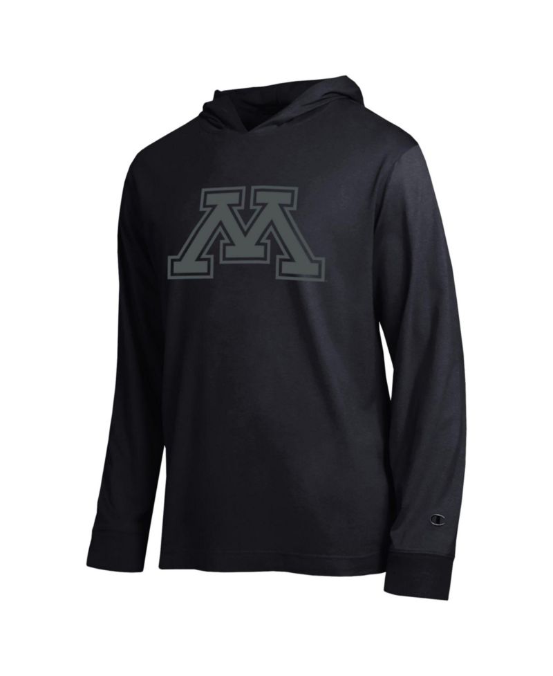 Men's Black Minnesota Golden Gophers Tonal All-Star Long Sleeve Hooded Sweatshirt
