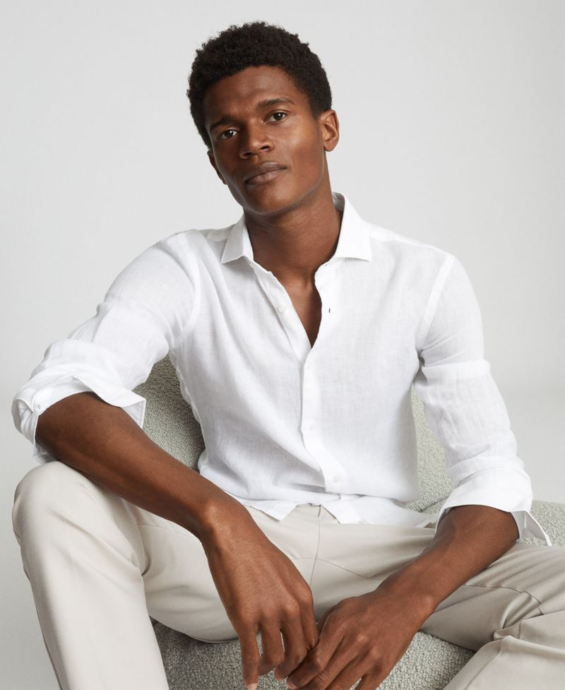 Men's Ruban Linen Button-Through Shirt