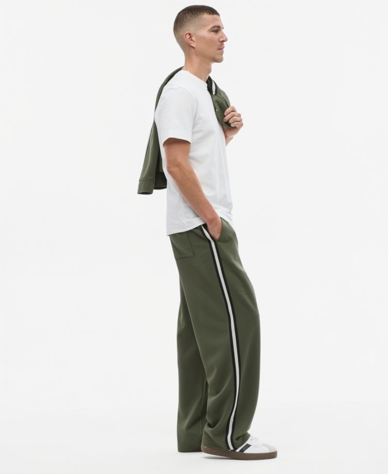 Men's Sport Mesh Striped Drawstring Pants