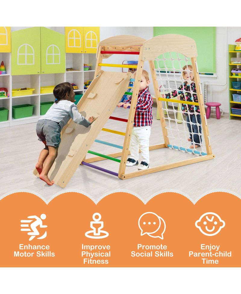 Jungle Gym 6-in-1 Wooden Indoor Playground