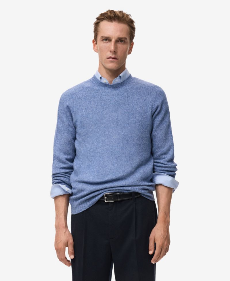 Men's Knitted Wool Blend Sweater