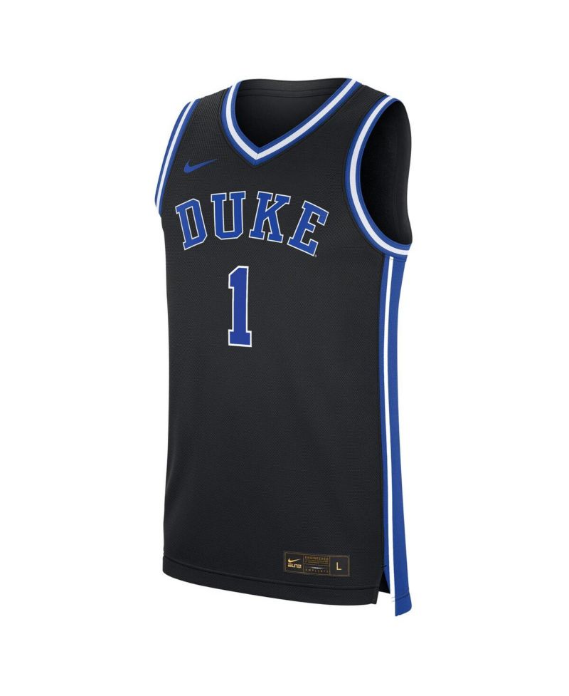 Men's 1 Black Duke Blue Devils Alternate Replica Jersey