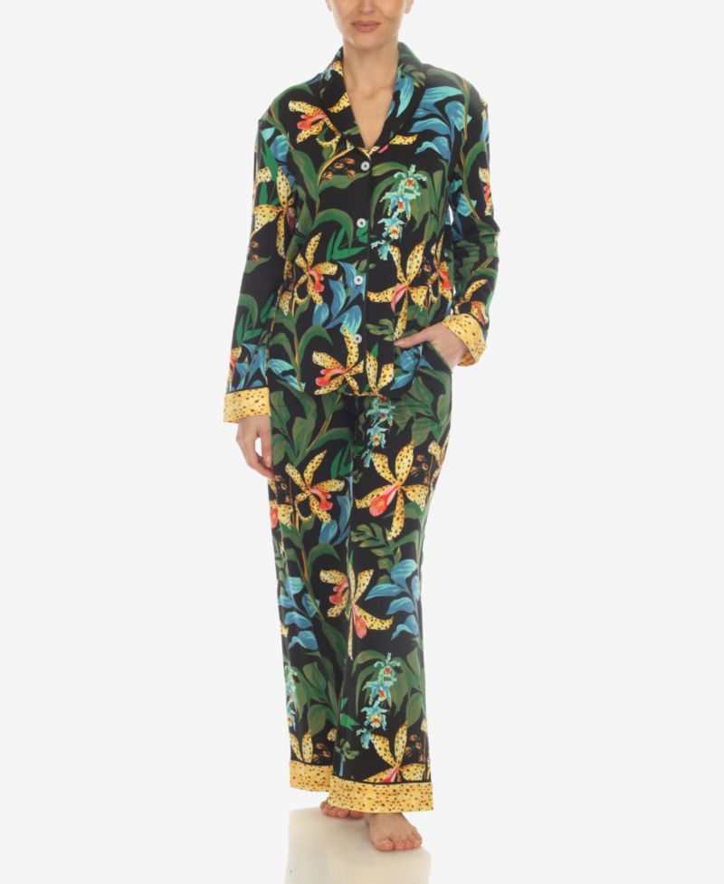 Women's 2-Piece Wildflower Print Pajama Set