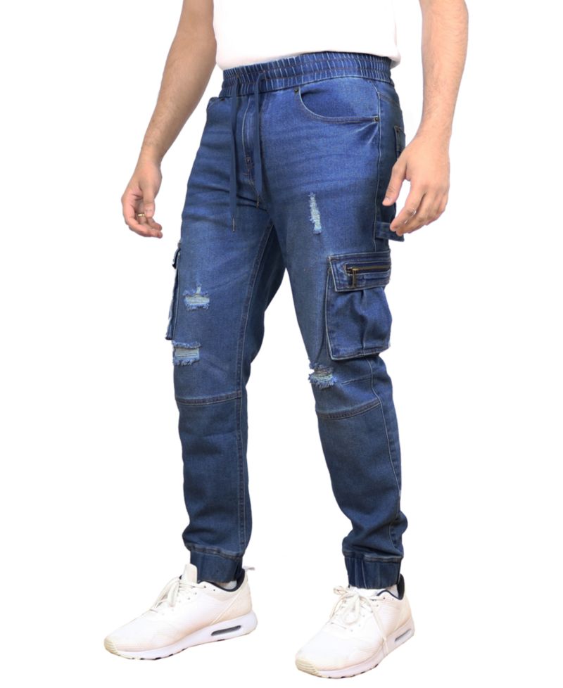 Men's Stretch Cargo Carpenter Jogger Slim-Fit Jeans