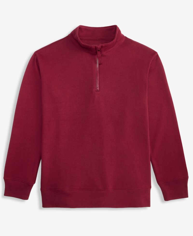 Boys' XS-XL Ribbed Quarter-Zip Sweater