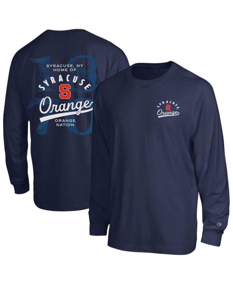 Men's Navy Syracuse Orange Laminated All-Star Long Sleeve T-Shirt