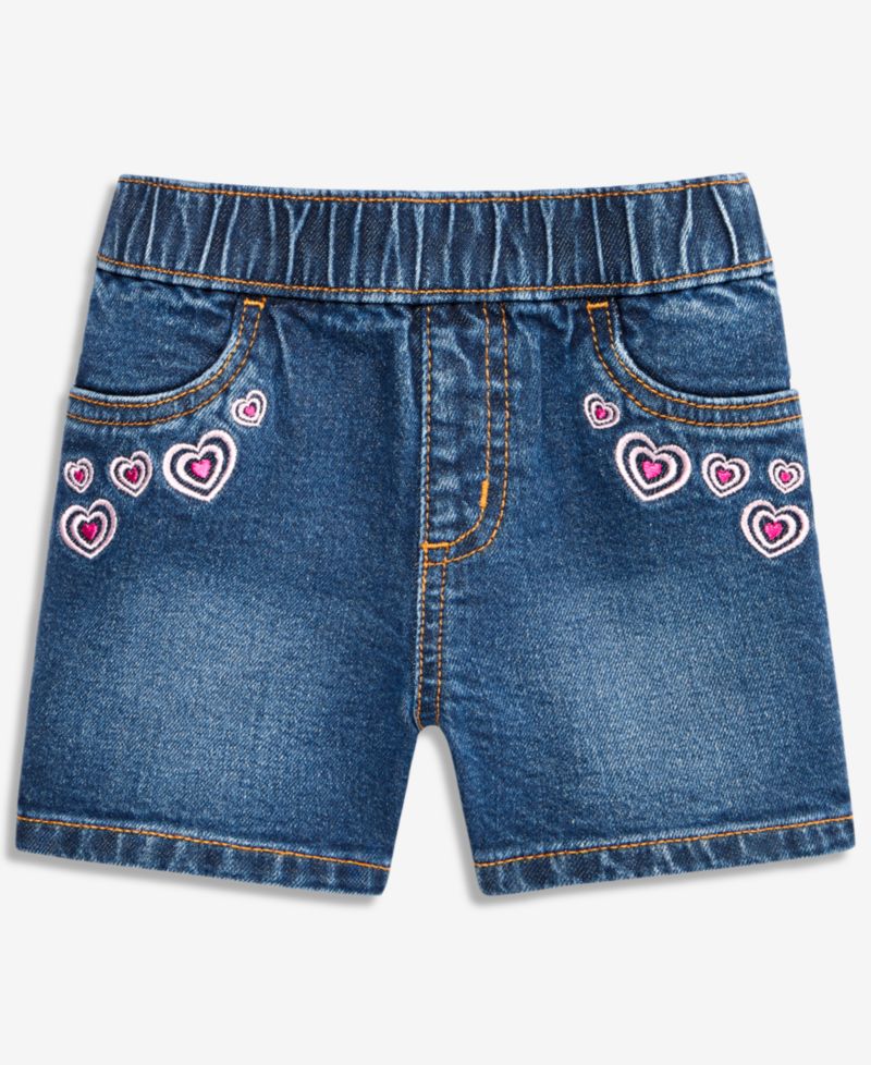 Girls' 12M-5T Hearts Pull-On Shorts