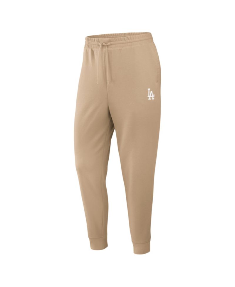 Men's Khaki Los Angeles Dodgers Clutch Fleece Tri-Blend Joggers