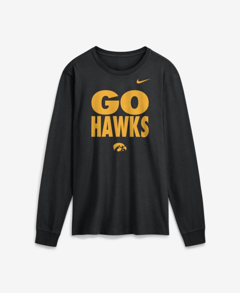 Men's Iowa Hawkeyes Iowa Sideline Slogan Dri-FIT Long-Sleeve T-Shirt