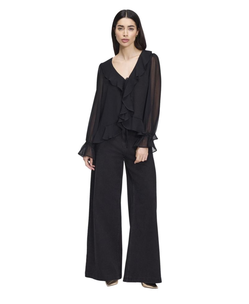 Women's Jannelle Sheer Long-Sleeve Blouse