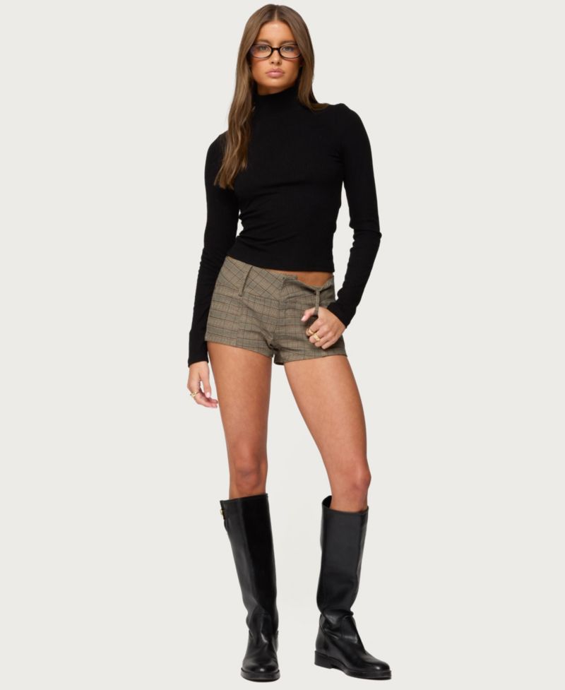 Women's Saskia Fitted Ribbed Turtle Neck Top
