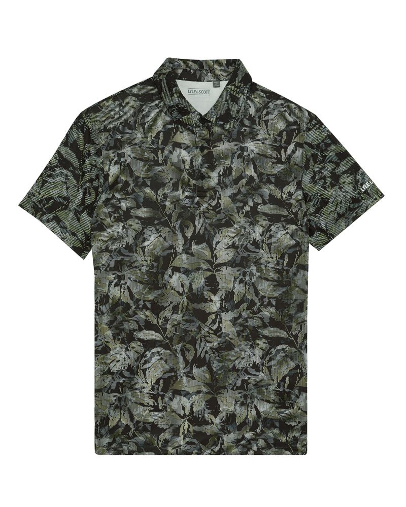 Men's Golf Digital Floral Polo Shirt