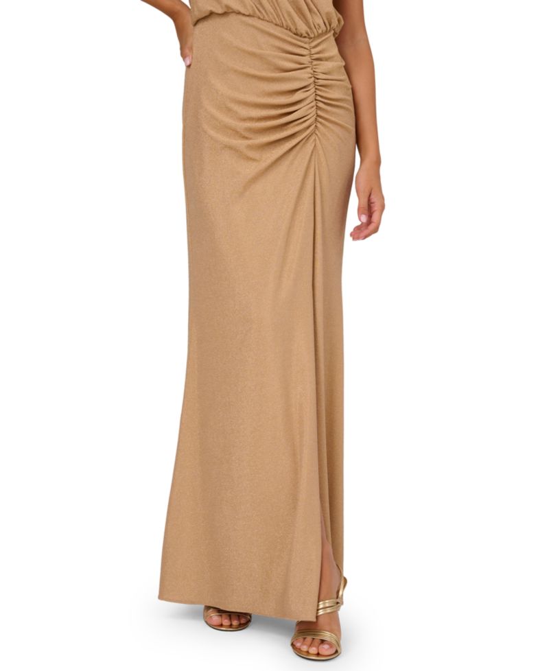 Women's Metallic Knit Long Dress