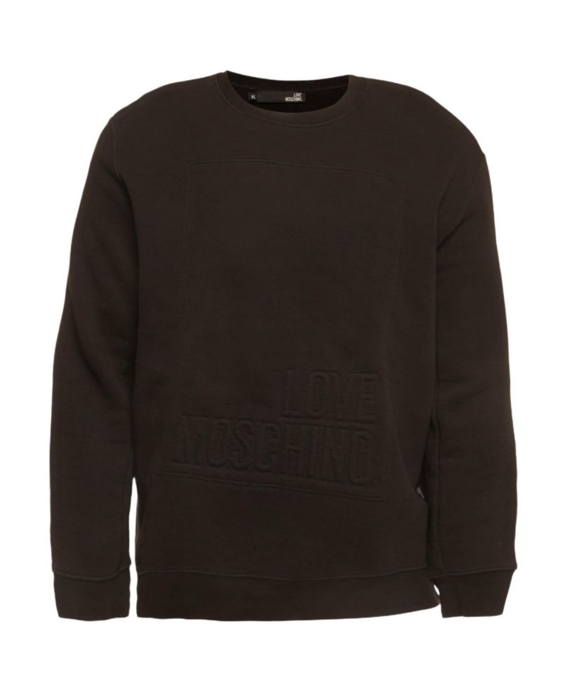 Men's Knit Embossed Logo Full Sleeve Sweatshirt