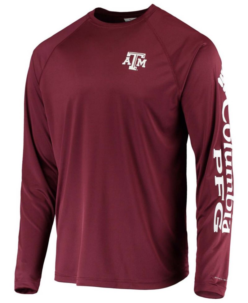 Men's PFG Maroon Texas A&M Aggies Terminal Tackle Omni-Shade Long Sleeve T-shirt