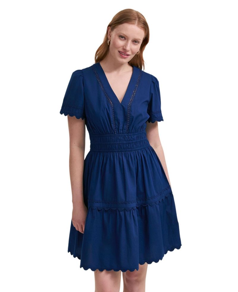 Women's Reece V-Neck Short-Sleeve Fit & Flare Dress