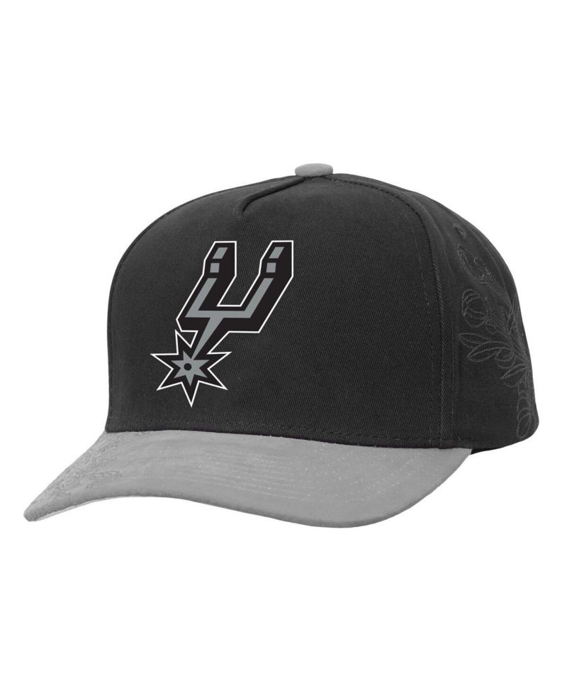 Men's Black/Gray San Antonio Spurs May Flowers Adjustable Hat