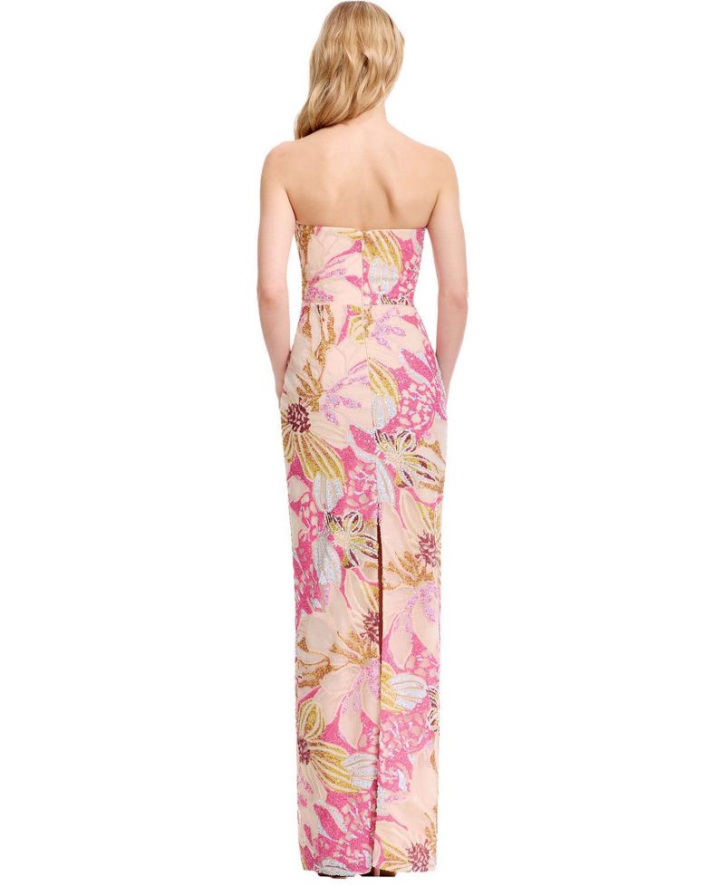 Women's Vada Strapless Floral Sequin Gown