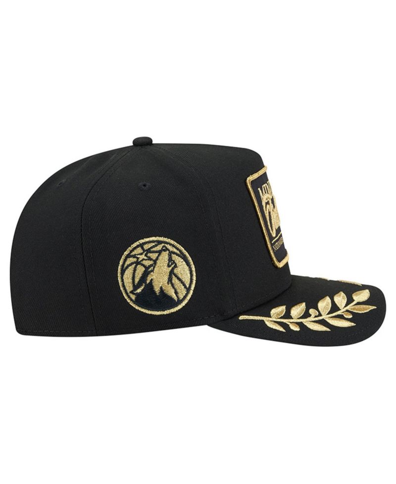 Men's Black Minnesota Timberwolves Golden 9FIFTY Snapback Hat