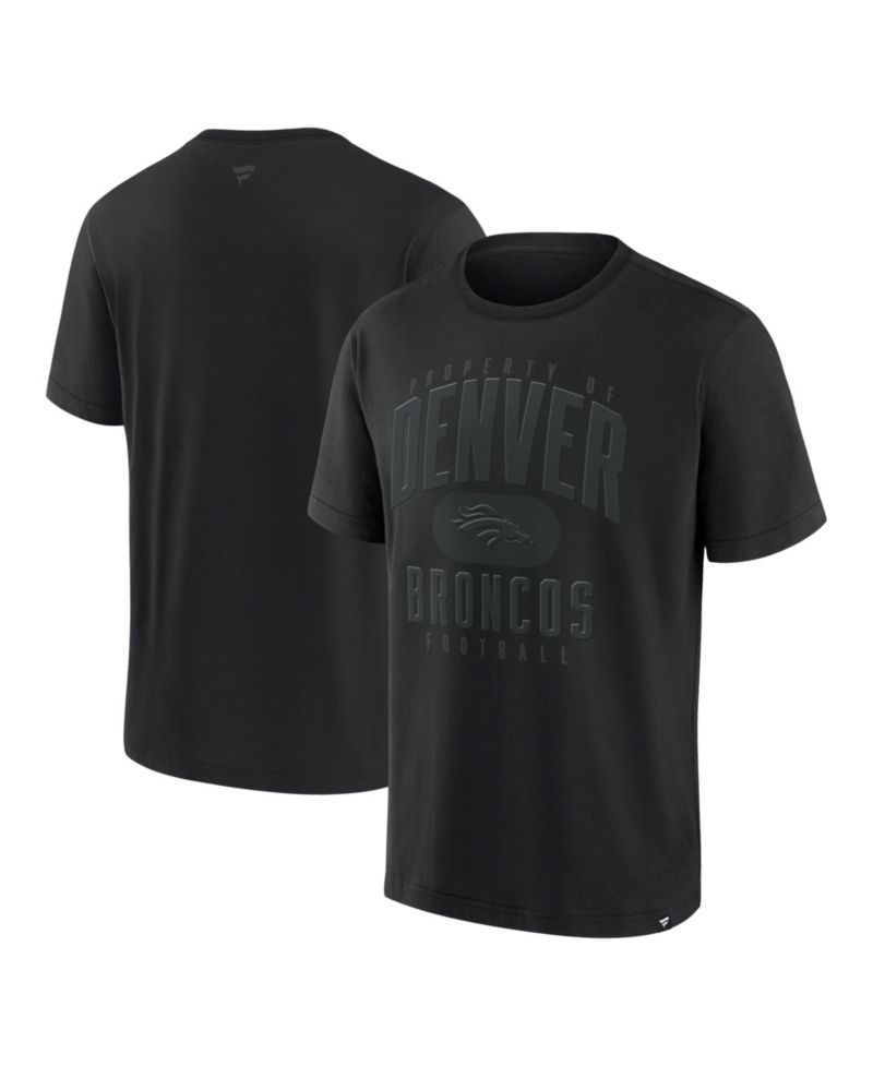 Men's Black Denver Broncos Black Out Heavyweight T-Shirt