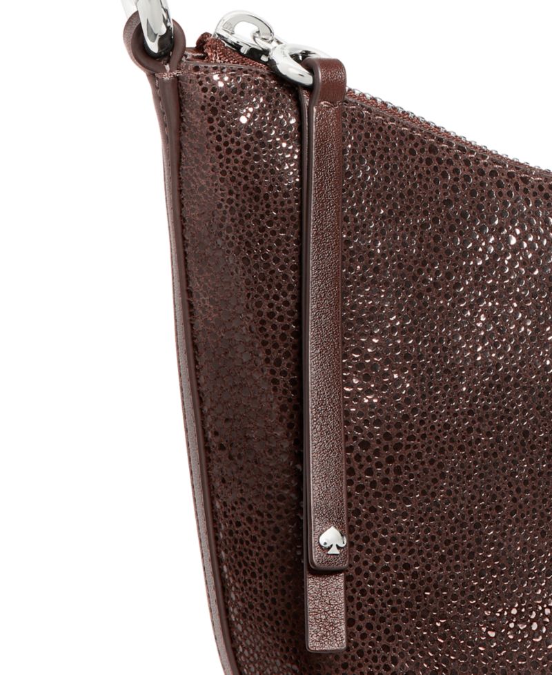 Halo Dot Chain Mini Suede Shoulder Bag