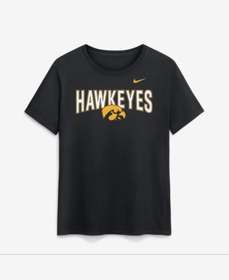Women's Black Iowa Hawkeyes Arch Logo T-Shirt