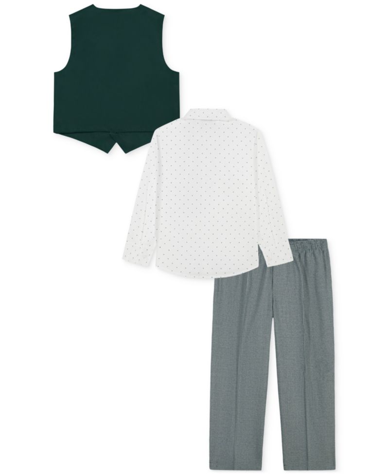 Baby Boys' Long-Sleeve Shirt, Vest, Pants and Tie, 4-Piece Set