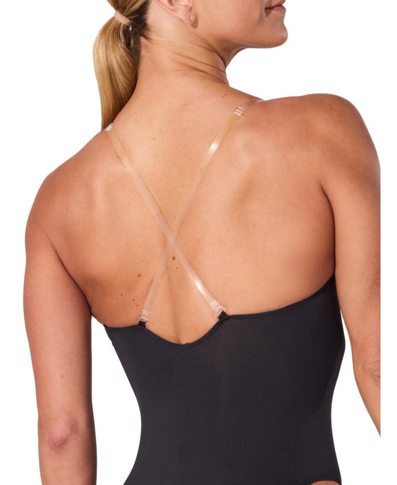 Women's Camisole Leotard with Clear Transition Straps