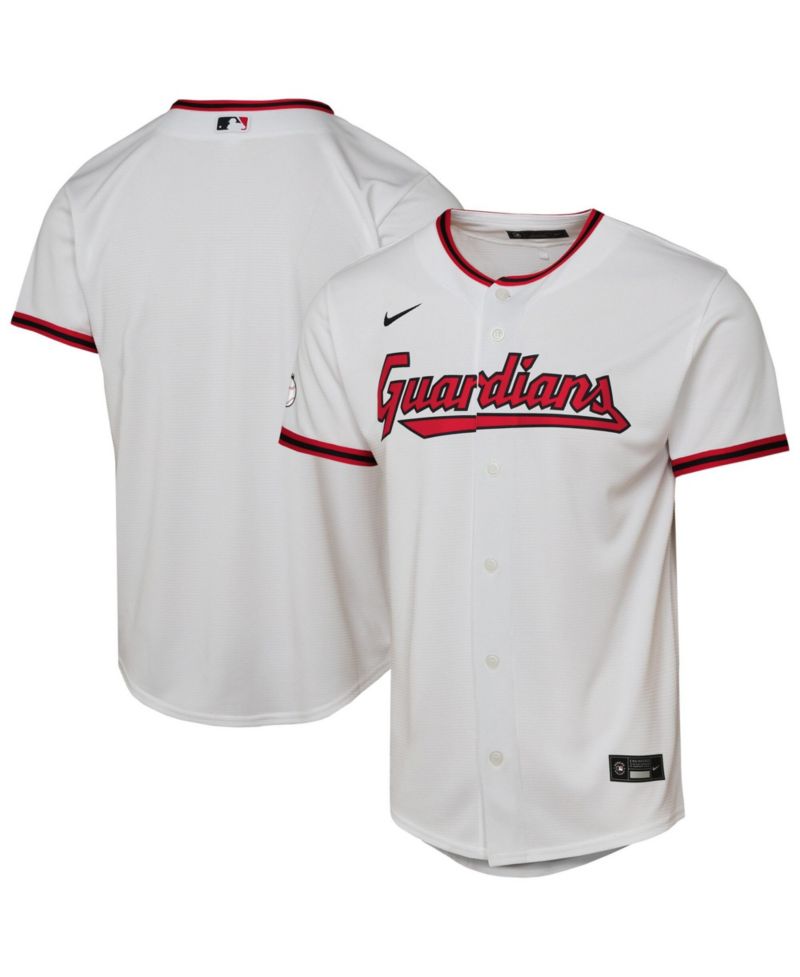 Big Boys and Girls White Cleveland Guardians Home Stadium Jersey