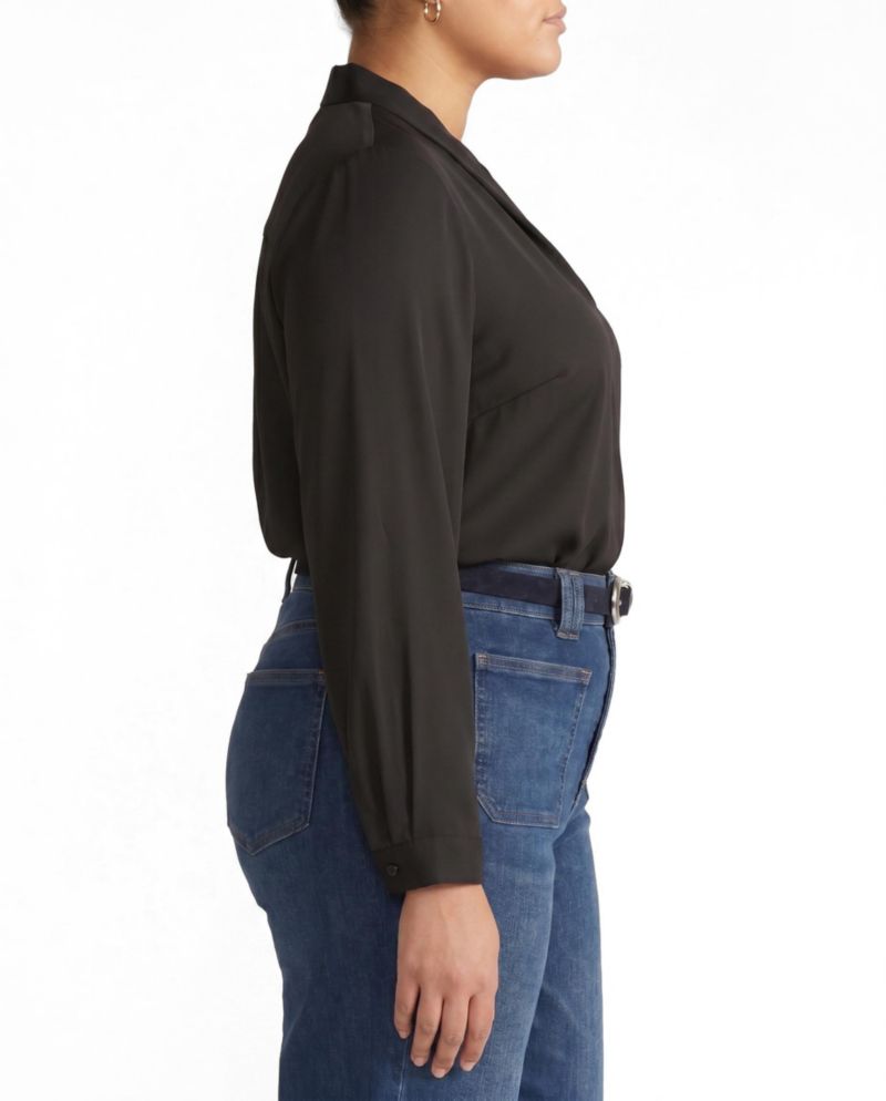 Plus Size Georgette Satin Cambria Blouse